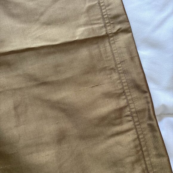 Vintage Sunny Leigh 100% Silk Cropped Pants Womens Size 10 Brown Pockets Y2K - Picture 9 of 12